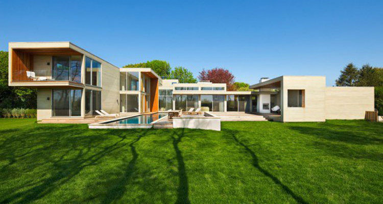 Progetti esterni ville moderne: villa singola in costruzione ... Case passive di lusso