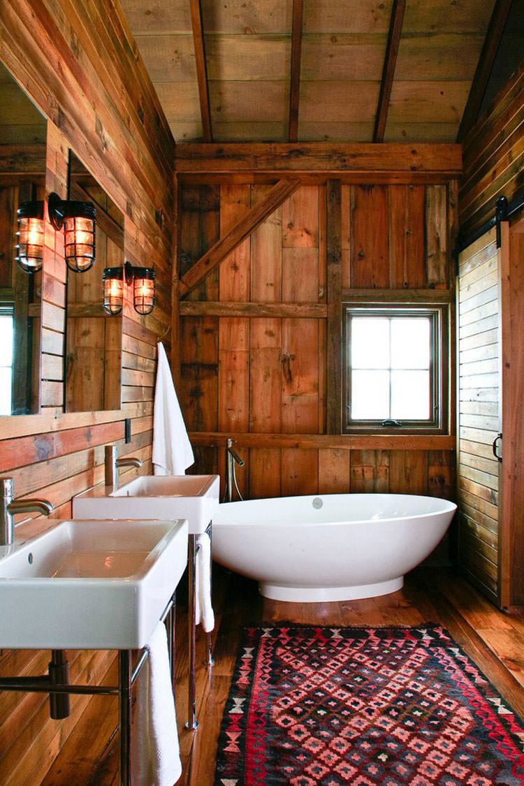Foto di 25 bagni rustici per idee di arredo con questo stile ...