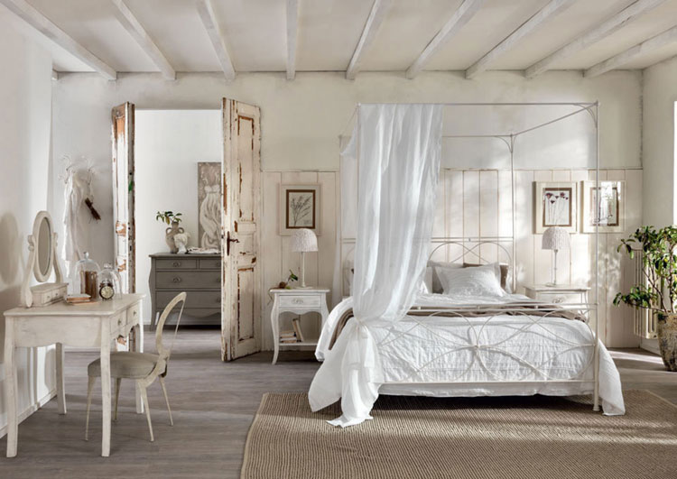 40 esempi di arredamento shabby chic per la camera da letto ... Poltroncine camera ragazza
