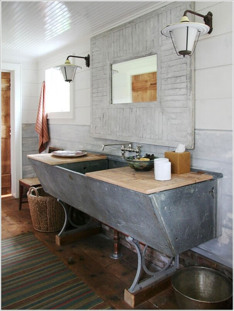 12 sorprendenti mobili da bagno con materiale di riciclo ... Come abbellire un bagno vecchio