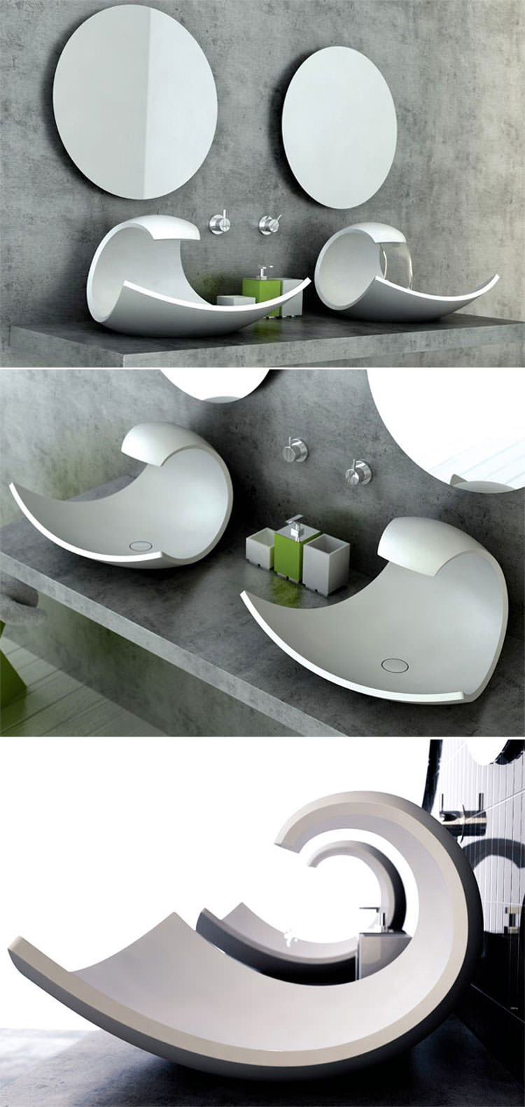 Spettacolari modelli di lavandini futuristici per il bagno ...