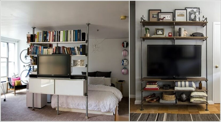 15 idee creative per riciclare tubi idraulici e arredare casa ... Porta tv per camerette