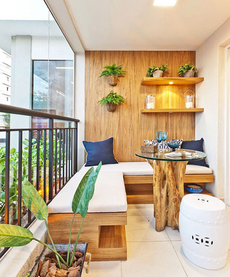 Arredamento per balconi: semplici idee per piccoli spazi ... Balcone disegno Minimalistas