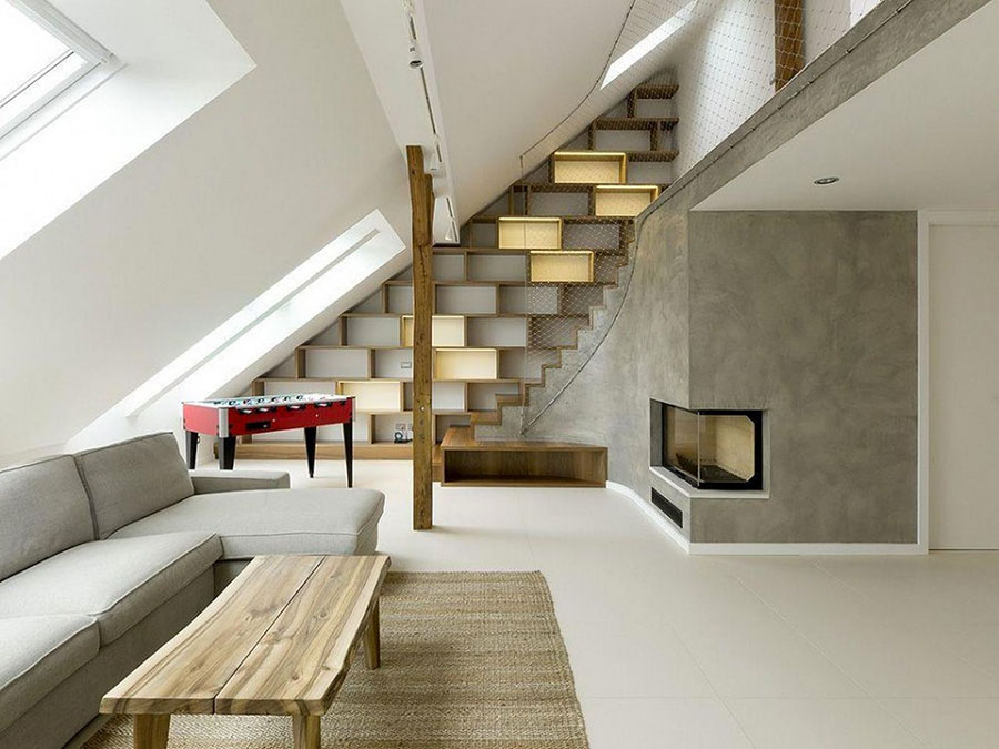 Arredamento per loft: 20 immagini con esempi originali ... Idee Scala Mansarda