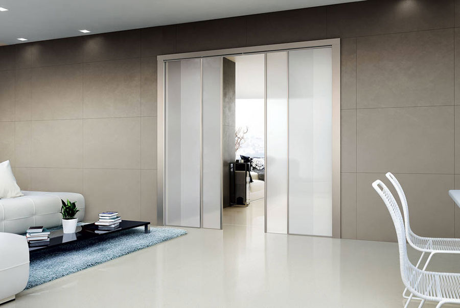 Porte scorrevoli in vetro per interni dal design moderno ... I vetrate scorrevoli da interno