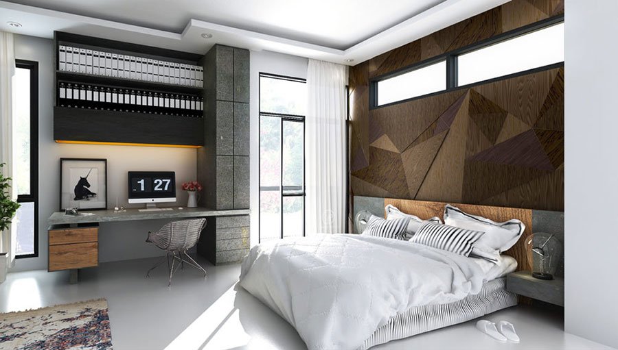 30 idee per rivestivementi da parete per la camera da letto ... Finti mattoni grezzi da rivestimento