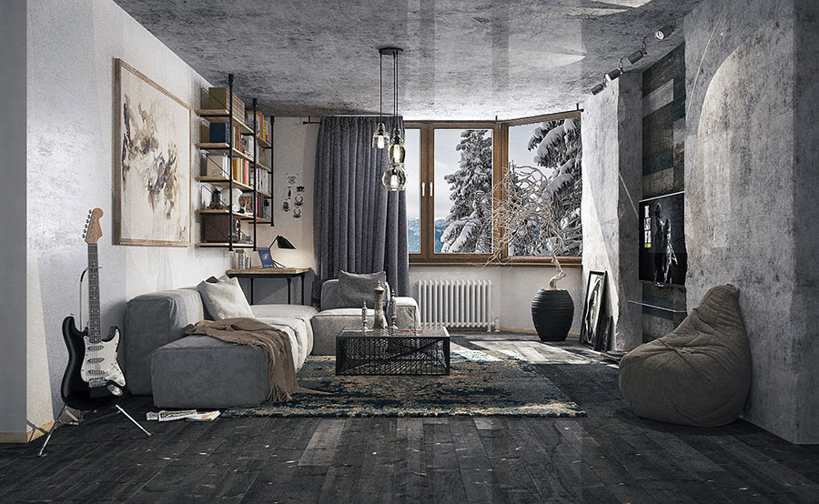 Soggiorno grigio: 25 idee di arredo dal design moderno ... Pareti soggiorno grigio