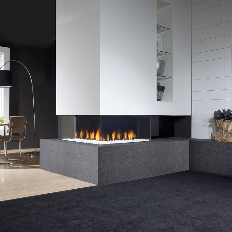 Camini ad angolo moderni: 15 modelli dal design elegante ... Caminetti angolo moderni