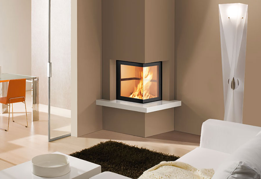Camini ad angolo moderni: 15 modelli dal design elegante ... Caminetti angolo moderni