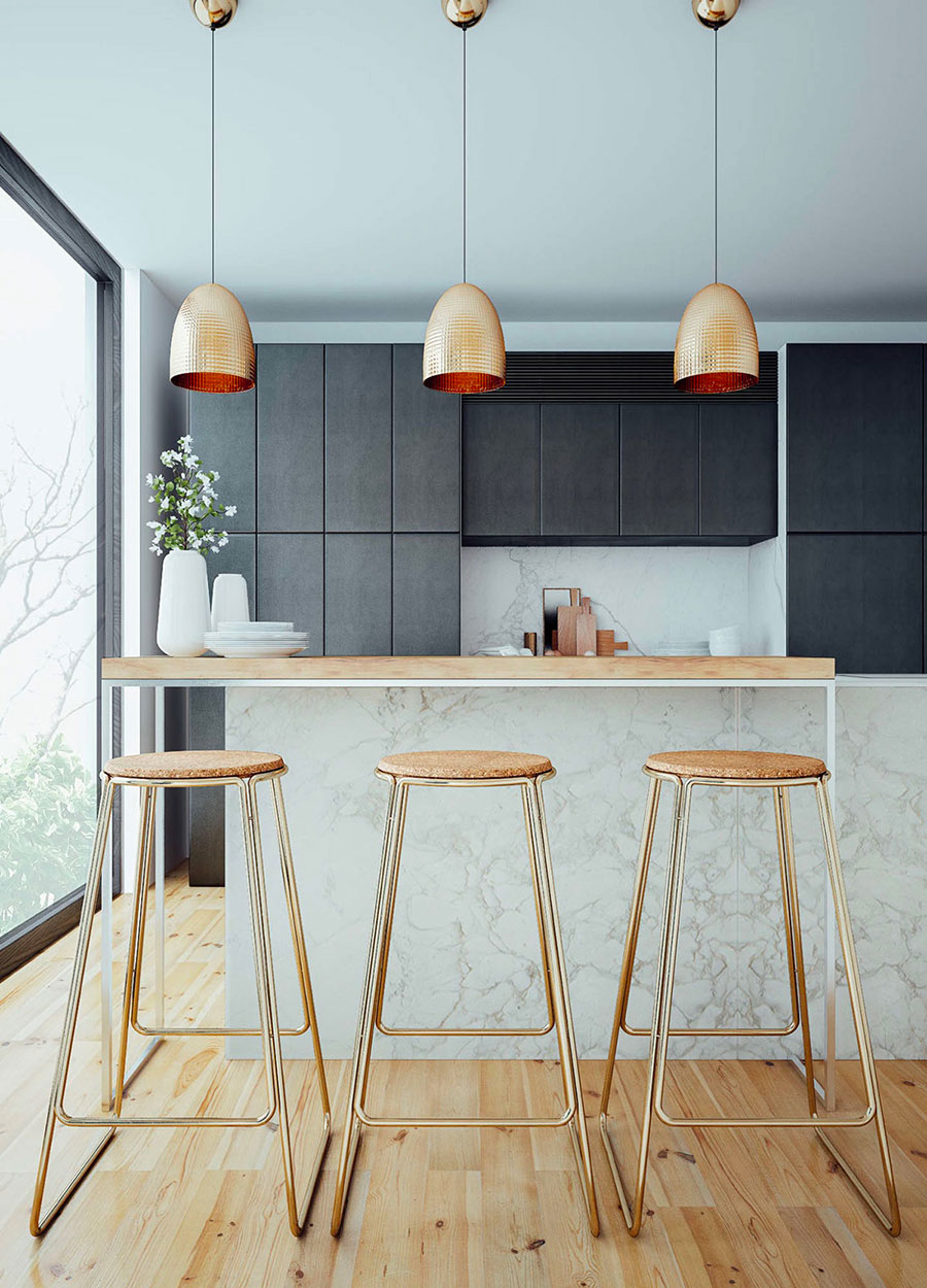 Cucine in marmo: 30 idee per top, piani e rivestimenti ...