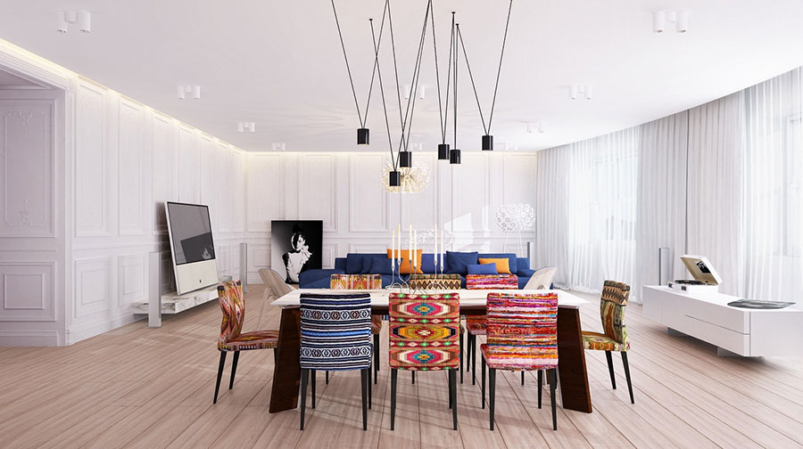 20 idee di arredamento per sala da pranzo davvero originali ... Idee arredo sala