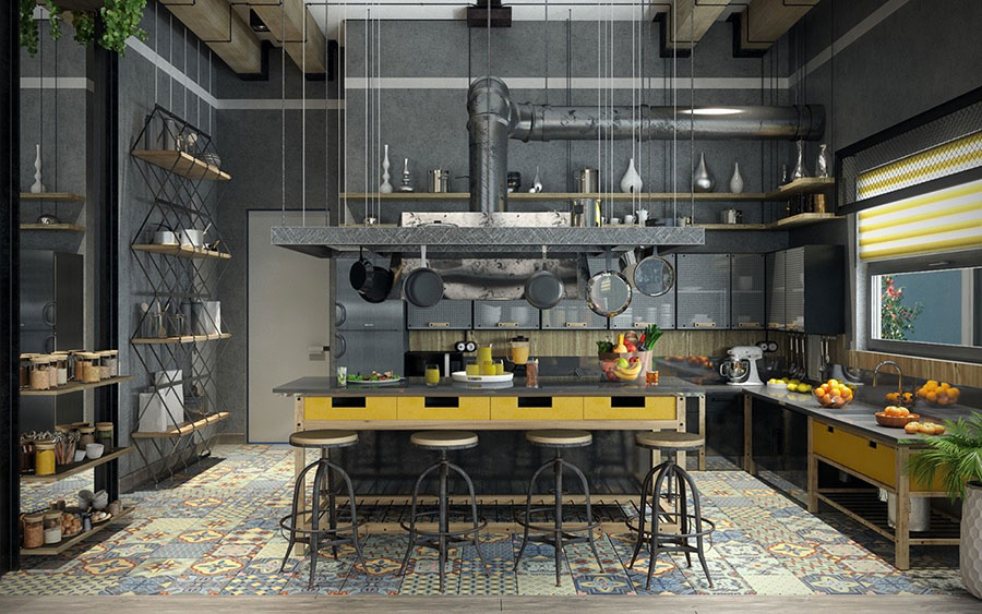 Cucine in stile industriale: 25 modelli di design a cui ispirarsi ... Cucine per loft