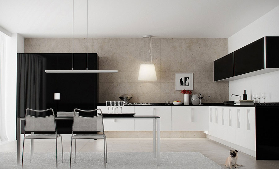 Cucina bianca e nera: eccovi 20 modelli dal design moderno ... Cucine bianche e nere