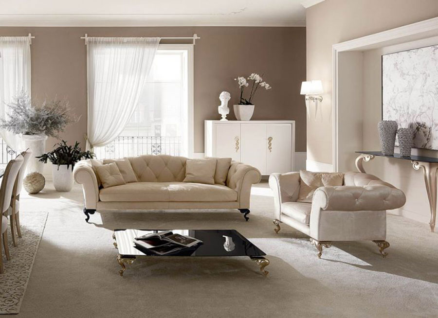 Soggiorno classico bianco: 20 idee per arredare con classe ... Soggiorno classico bianco