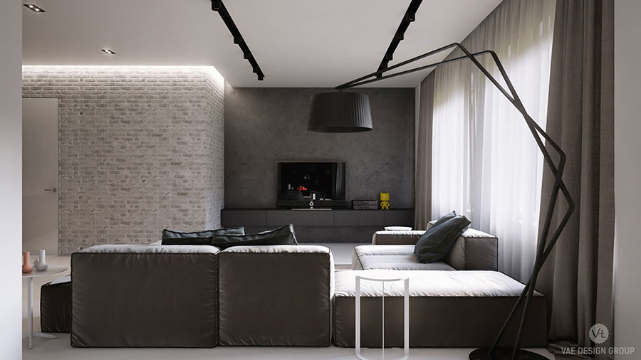 Soggiorno grigio: 25 idee di arredo dal design moderno ... Pareti soggiorno grigio