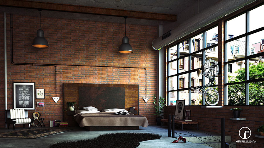 25 idee per arredare una camera da letto in stile industriale ... Camera da letto industriale