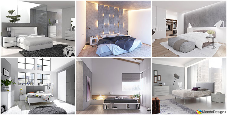 20 idee per arredare una camera da letto bianca e grigia moderna ... Idee arredo camera da letto matrimoniale