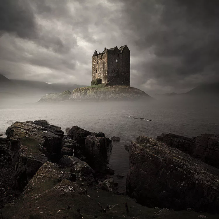 Immagine del castello di Stalker in Scozia