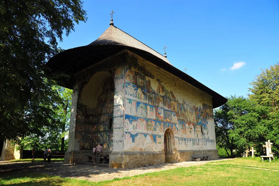 Foto della chiesa di Arbore in Romania