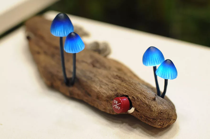 Foto della lampada con funghi a led n.01