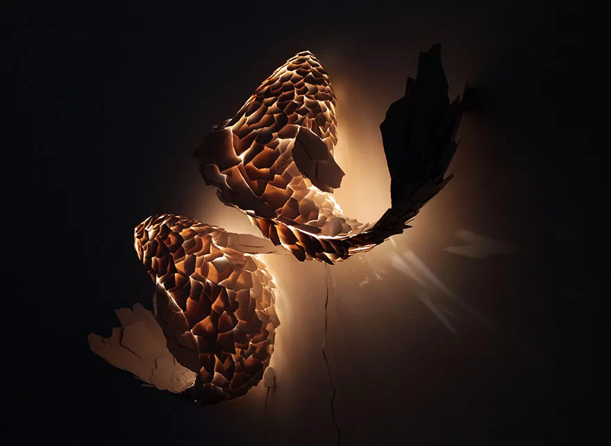 Foto della lampada a forma di pesci n.01