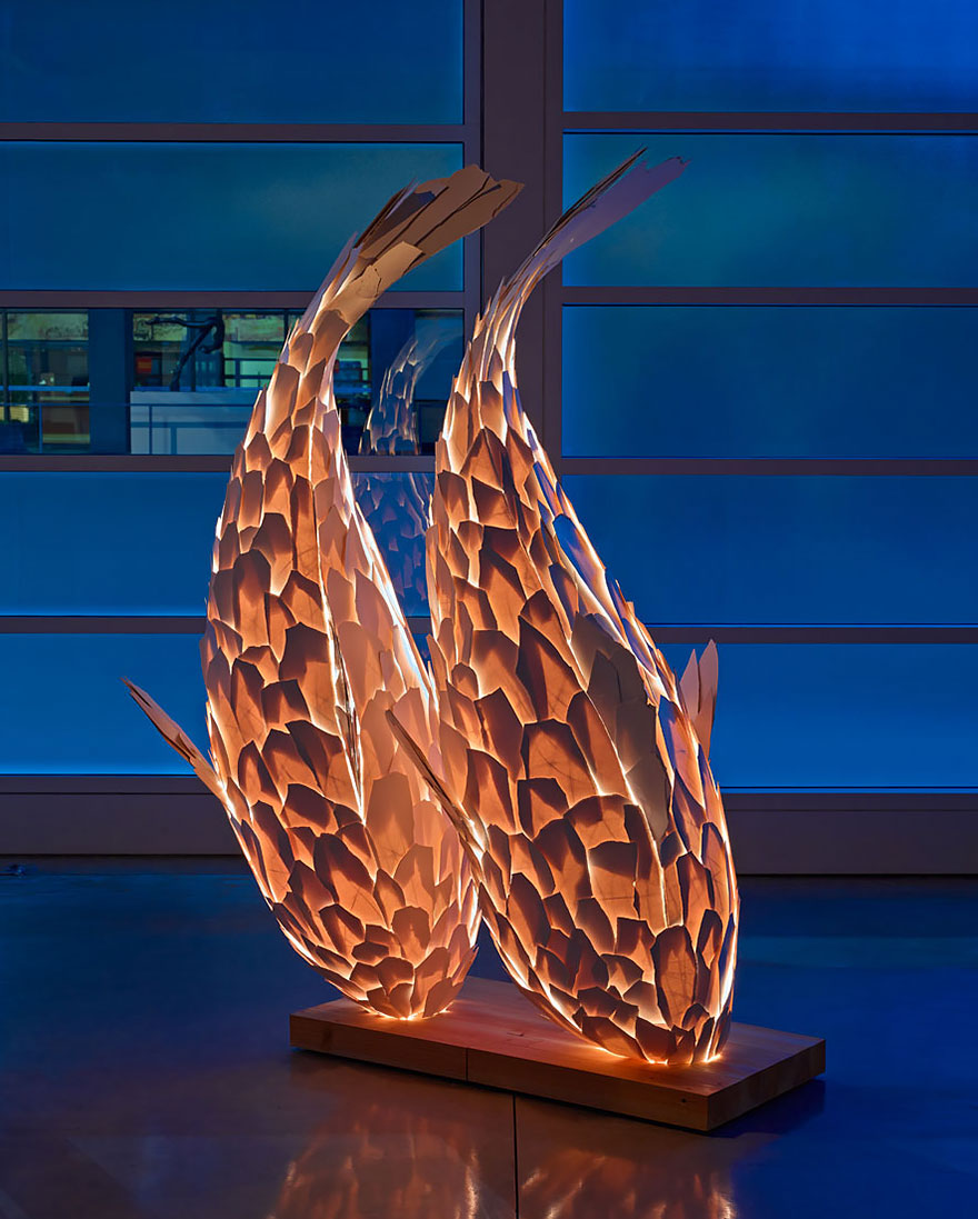 Foto della lampada a forma di pesci n.02