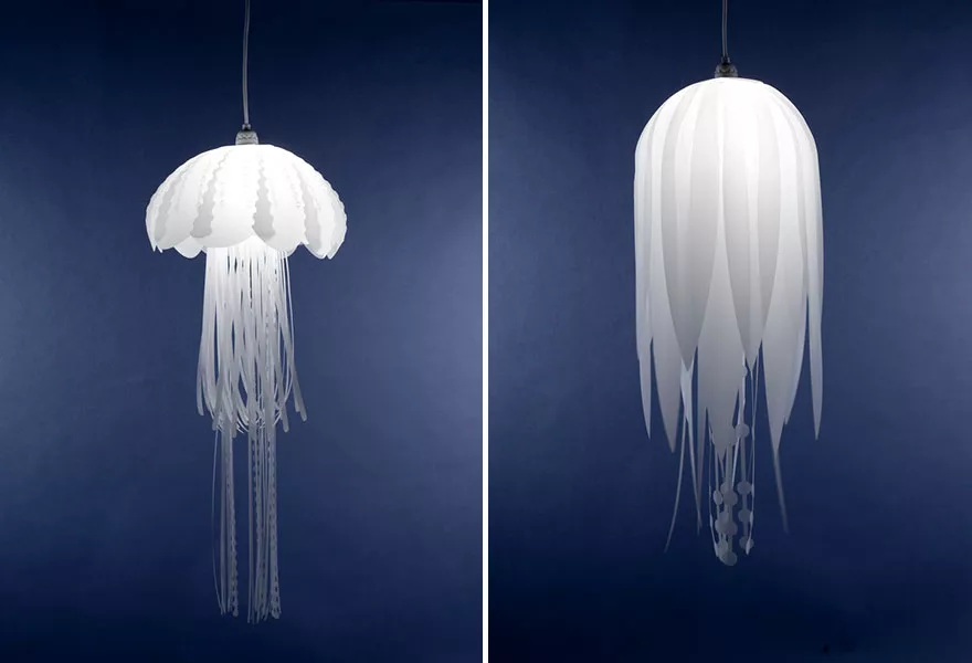 Foto dei lampadari a forma di meduse n.01