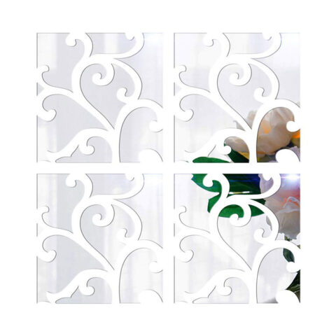 3D Adesivo da Parete Fiori Specchio DIY Adesivi Murali Acrilico Forma