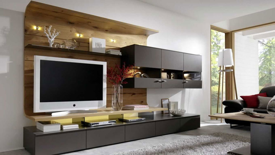 Pareti attrezzate moderne: 70 idee di design per arredare casa ... Pareti design moderno
