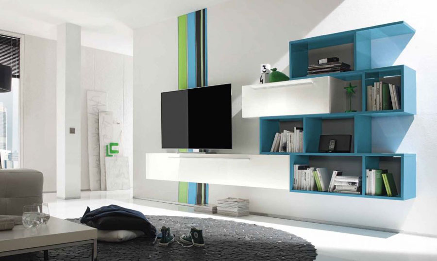 Pareti attrezzate moderne: 70 idee di design per arredare casa ... Pareti design moderno