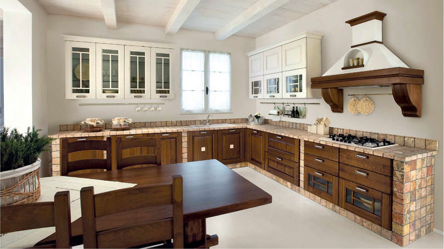 50 foto di cucine in muratura moderne for Progetto cucina in muratura fai da te