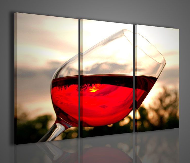 Visario Quadro Su Tela Cucina 3 Pezzi – Frutta E Verdura, Dimensioni Totali 150x50 Cm, XXL, Stampa Nitida