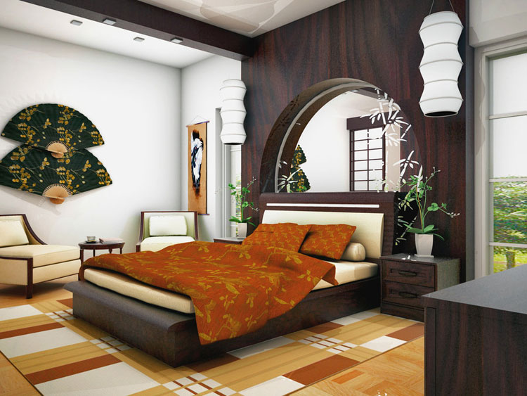 Camera da letto in stile zen orientale n.02