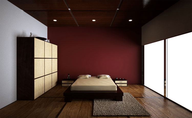 Camera da letto in stile zen orientale n.06