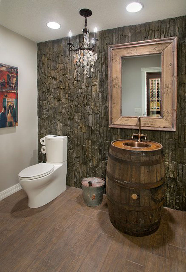 Foto di 25 bagni rustici per idee di arredo con questo stile ... Bagni rustici piccoli