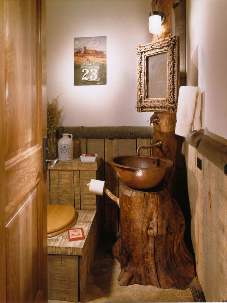 Foto di 25 bagni rustici per idee di arredo con questo stile ... Bagni rustici piccoli