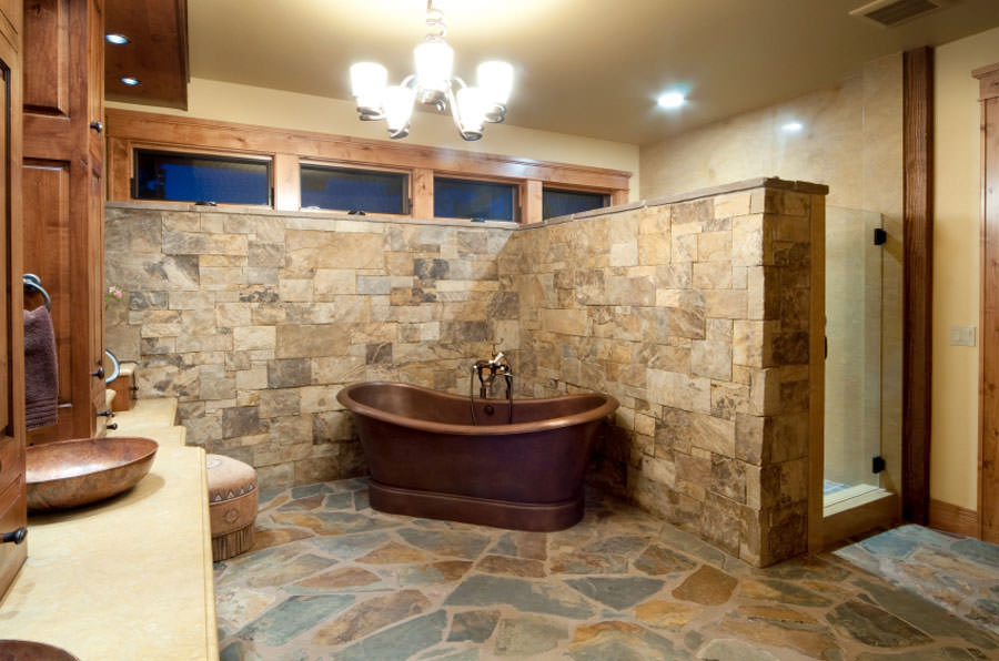 Foto di 25 bagni rustici per idee di arredo con questo stile ... Bagni rustici piccoli