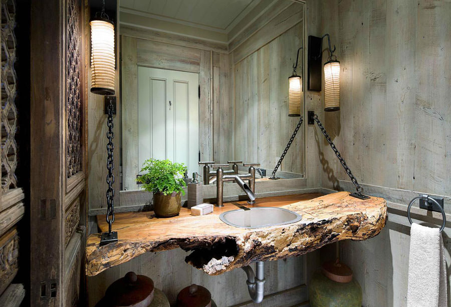 Foto di 25 bagni rustici per idee di arredo con questo stile ... Bagni rustici piccoli