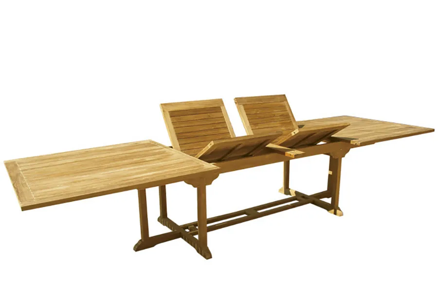 Modello di tavolo da giardino in legno allungabile n.08