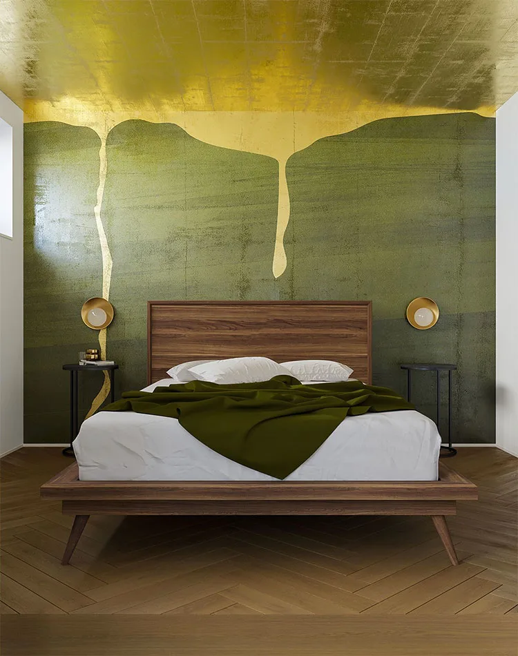 Idee per arredare camere da letto verde di design n.03