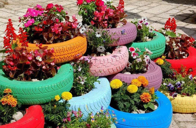 Come creare una fioriera con pneumatici di riciclo