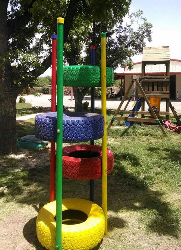 Come creare dei giochi per bambini con vecchi pneumatici