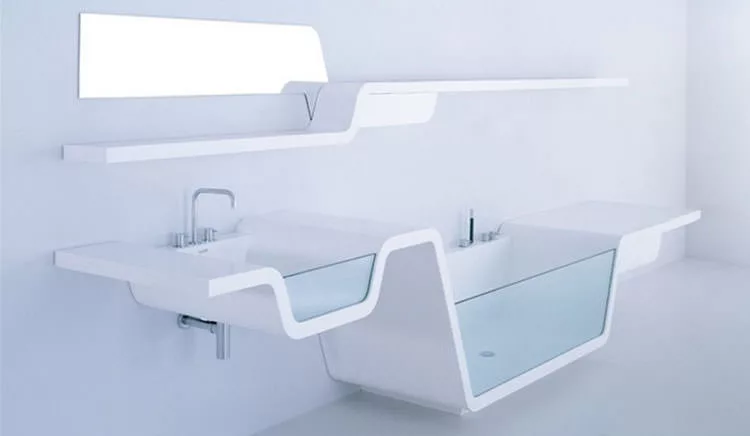 Lavandino futuristico per bagno moderno n.04