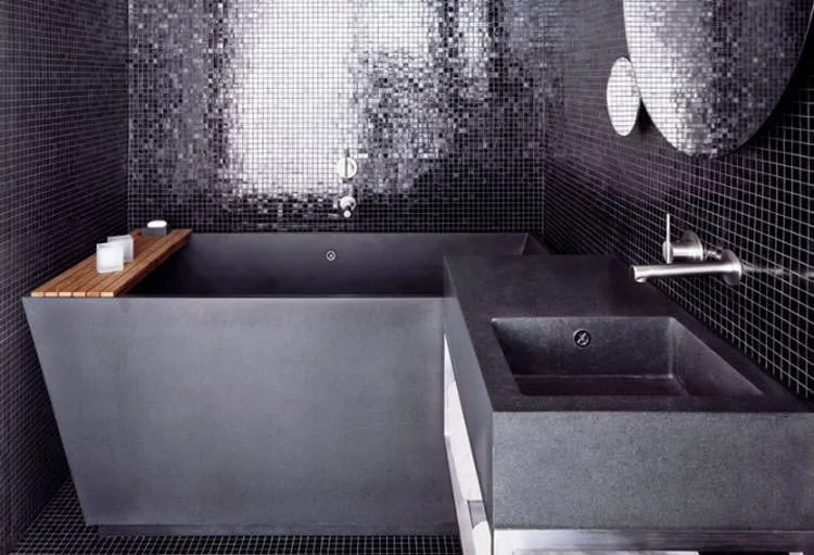 Modello di vasca da bagno nera n.15