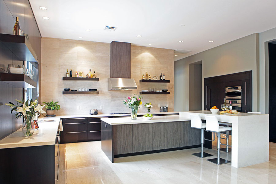 20 foto di cucine con isola con lato bar per la colazione ... Cucina per bar