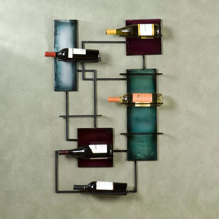 Modello di portabottiglie di vino da parete n.12