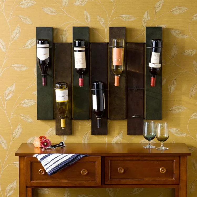 Modello di portabottiglie di vino da parete n.15