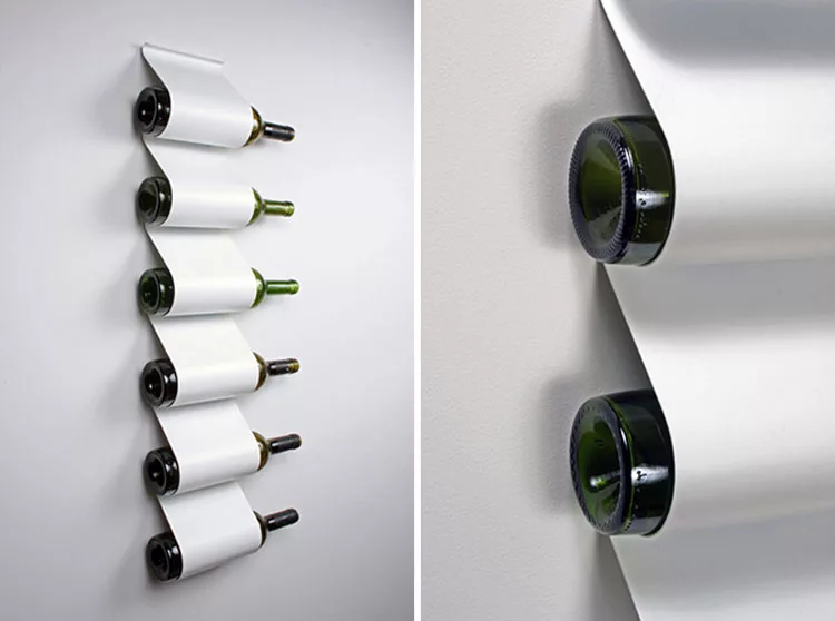 Modello di portabottiglie di vino da parete n.30
