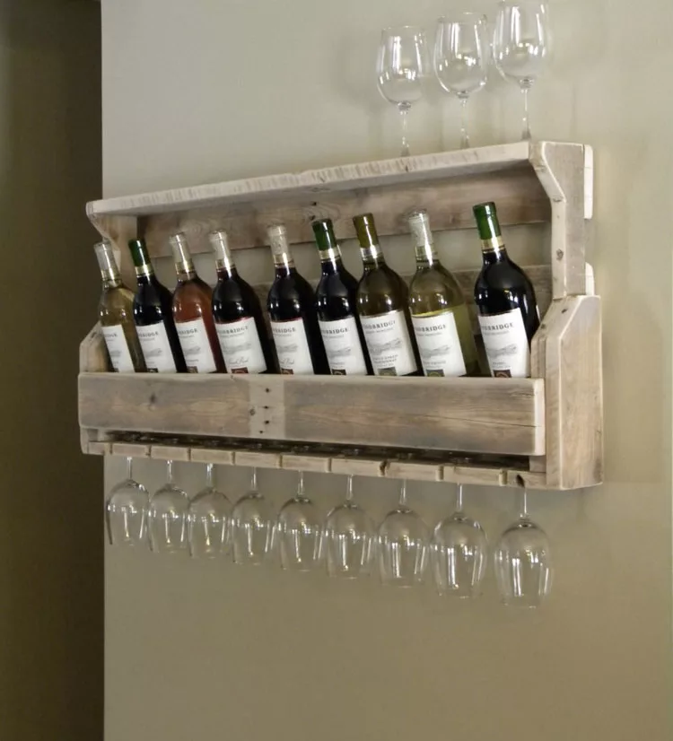 Modello di portabottiglie di vino da parete n.35