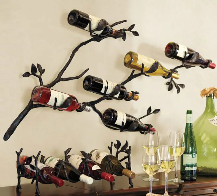 Modello di portabottiglie di vino da parete n.40